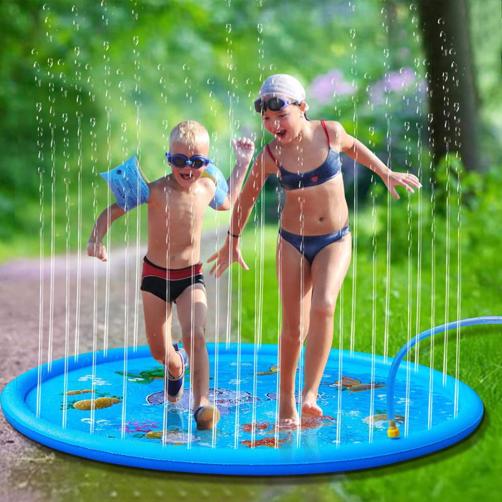 172 CM Große Sprinkler Pad Spritzen Spielen matt 68 zoll Rasen Kleinkind Wasser Spielzeug Spaß für Junge Mädchen freundlicher Baby Party Ich bin freien Sprink