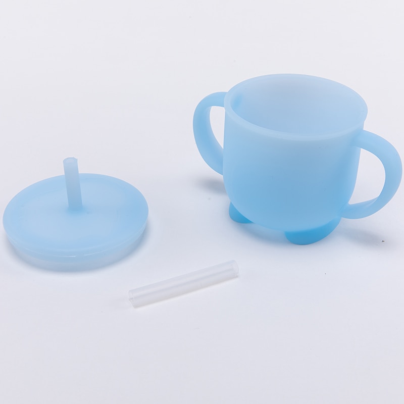 Babyvoedingsbekers, babyleerbeker, drinkbeker van siliconen, tuitbekers, mok met handvat voor peuters, siliconen tuitbekers voor kinderen, deksels met stevige tuitbekers