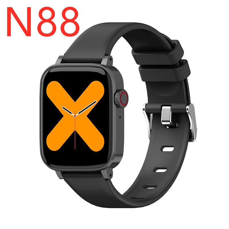 P8 Smart Uhr Männer Gebaut-in Spiel IP67 Wasserdichte Fitness tracker Heart Rate Monitor Frau Smartwatch für iOS Android telefon: N88 black