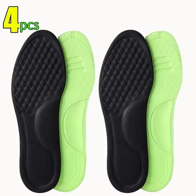 16/2pcs Memory Foam Nano Insoles Unisex Soft Sweat-Absorbing Shoe Sole Insert Paddings Women Men Orthopedic Sports Cushion: groen / 10.5
