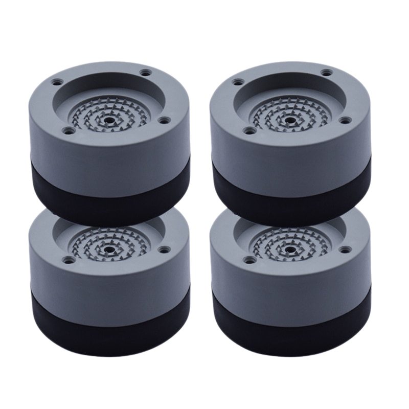 4 stk / sæt vibrationsdæmpende gummi støjreducerende vibrationer anti-gang fodmontering til vaskemaskine og tørretumbler justerbar højde vask