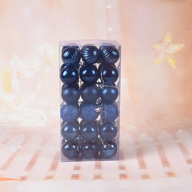 36 Pcs Gold Pink Champagne Red Metallic Christmas Balls Decor Christmas Tree Balls Xmas Decor For Home Year Balls