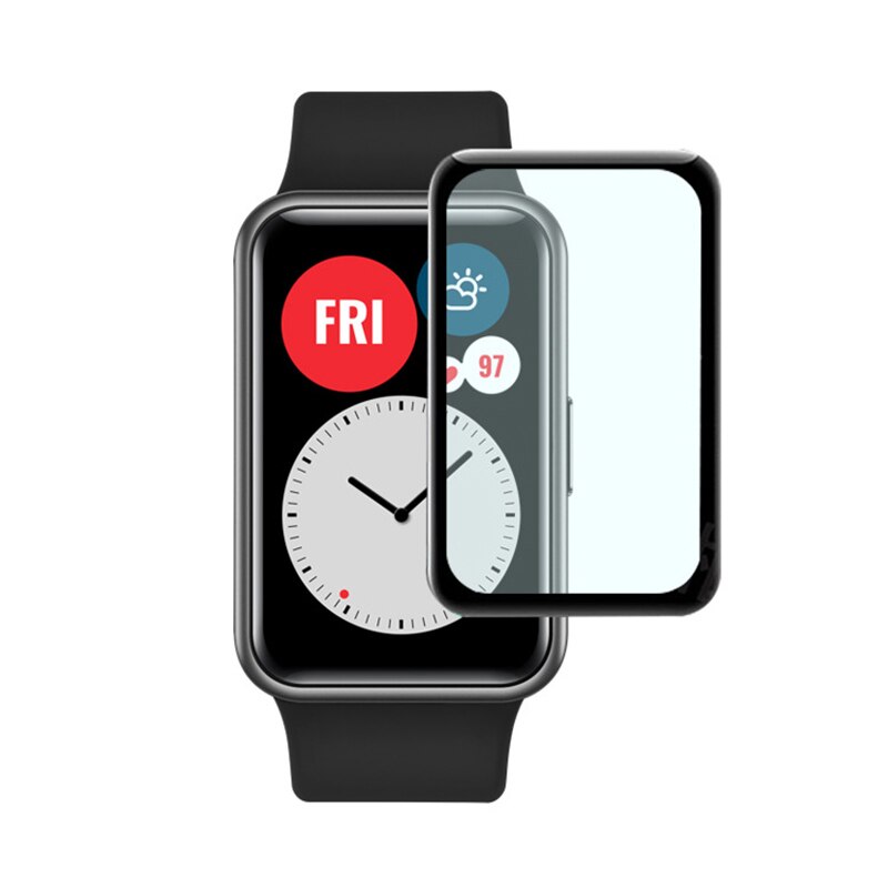 3d gebogen, volledig omrande beschermfolie voor de huawei watch fit/honor watch es smartwatch
