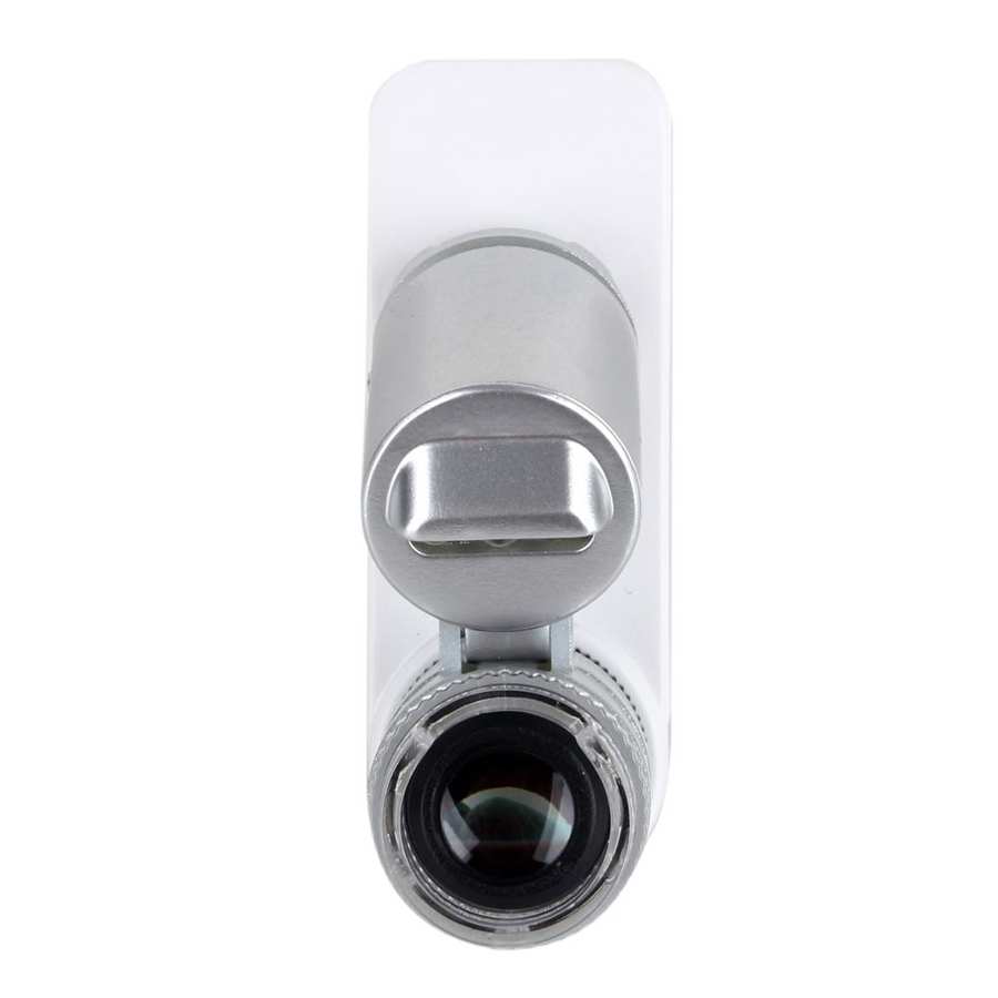 60X Optical Zoom Phone Camera Microscope Clip-on Magnifying Glass LED