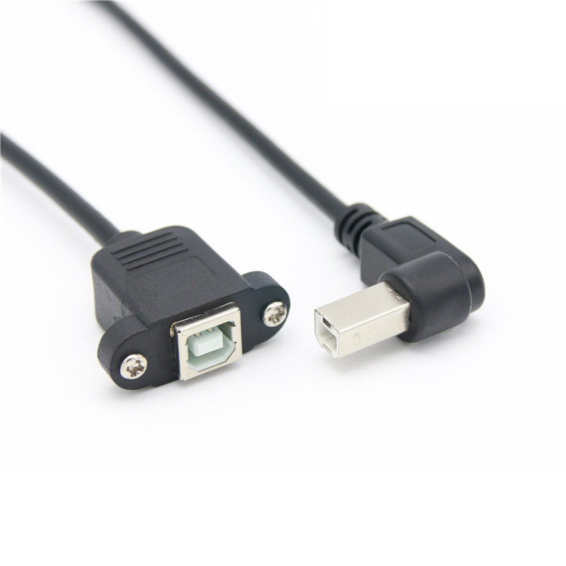 Usb 2.0 B Male Naar Usb B Female Printer Panel Mount Naar Micro Usb Mini Usb Type-Cmale Extension kabel Schroef Gat Connector Graden: Rood / 0.2M