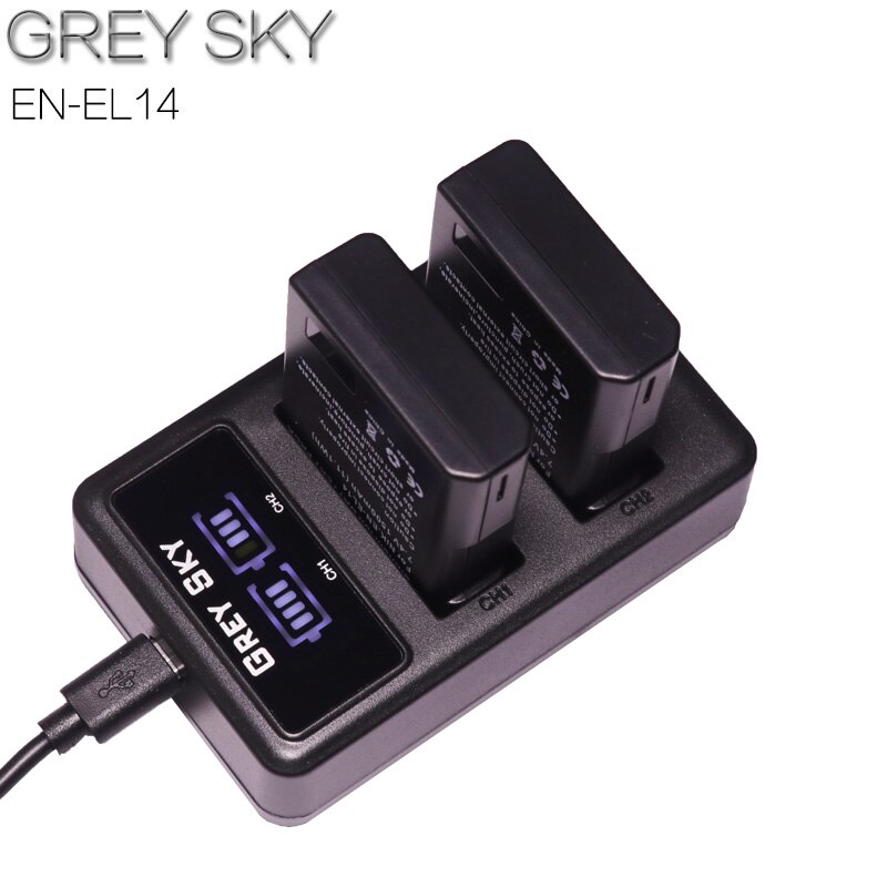 4 st 1500 mah en -el14 en-el14a enel 14 batteri för nikon  d3100 d3200 d3300 d3400 d3500 d5600 d5100 d5200 p7000+ lcd usb laddare