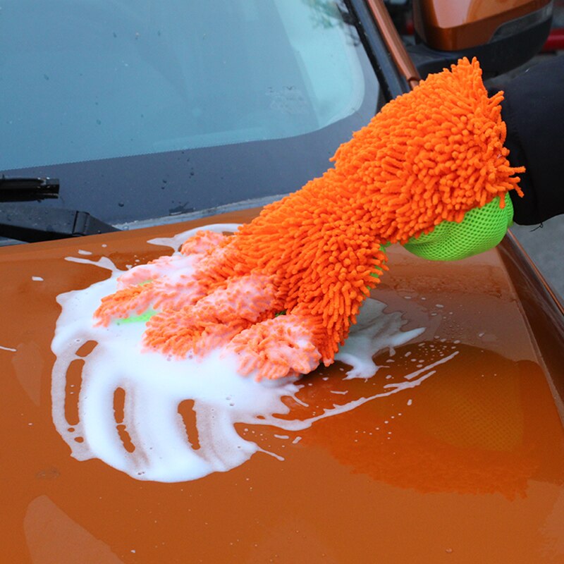 Herramientas de limpieza para lavado de coches, guantes de lavado de coches suaves de cinco dedos, cepillos de limpieza, toallas para coches y motocicletas, herramientas de estilo de coche