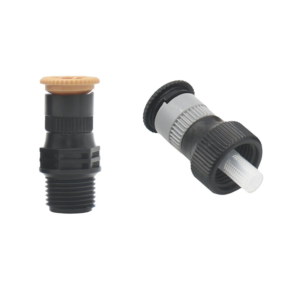 Gartenbewässerungssprinkler mit Kunststoff-Spitze-Unterstützung, 1/2 Zoll Gewinde, 0–360 Grad verstellbare Düse, landwirtschaftliche Gartenbewässerung