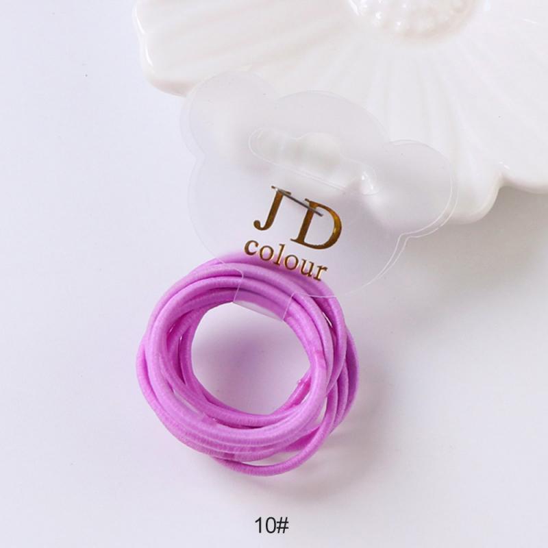 10 stuks/partij elastische haarband voor kinderen, scrunchy, kleine hoofddeksels, veelkleurige wegwerpbare rubberen band, kledingaccessoires: 10