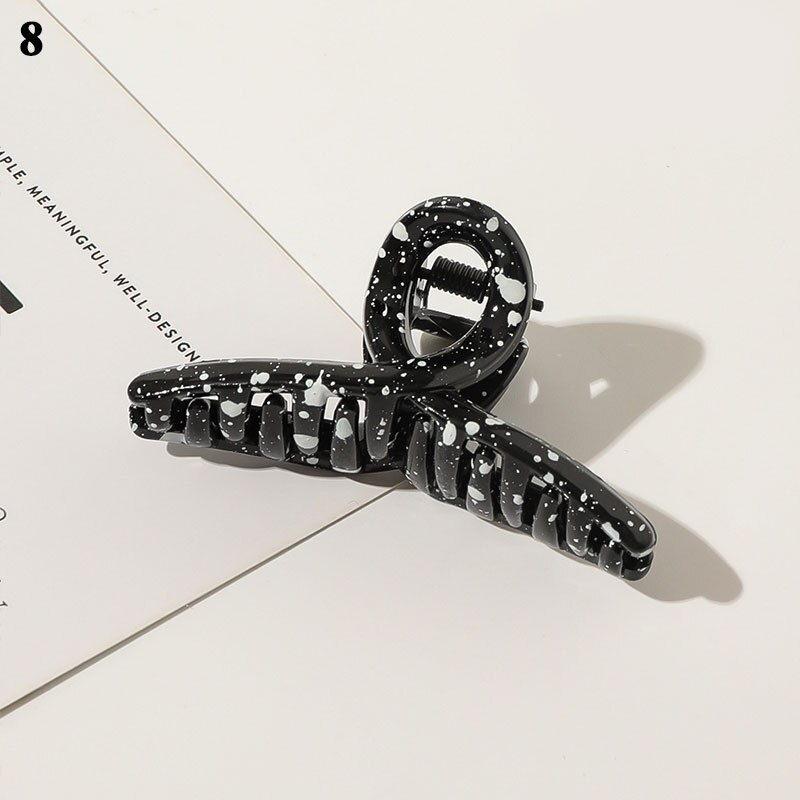Melk Koe Kleur Geometrische Grote Haar Klauwen Vrouwen Meisjes Vintage Hollow Acryl Haarspelden Acetaat Haar Clips Krab Haar Accessoires: 8