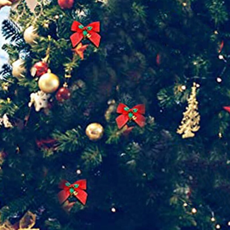 Jute Jute Kerstboom Ornamenten Kerst Lint Strikken Voor Kerstboom Presenteert Decoraties Charms Ornamenten