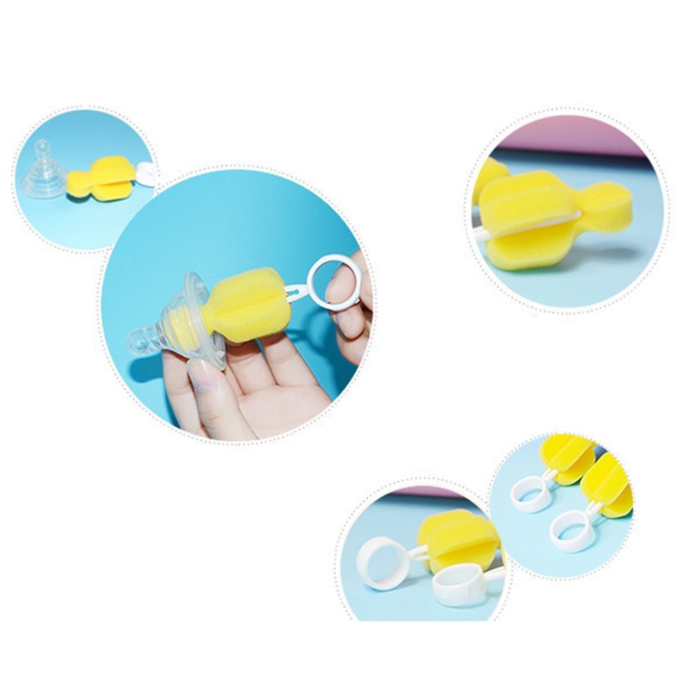 360 graus de mamilo de garrafa de bebê escova não-tóxico esponja mamilo escova de limpeza de boca larga marca mamilo universal nipple escova de limpeza