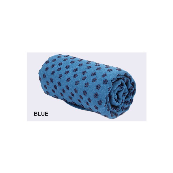 183*63cm antislip yogamat hoes handdoek slip microvezel yogamat yoga bestrating handdoek sportdeken fitness yogamat + net tas: Blauw