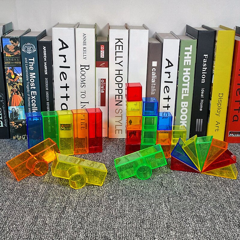 50pcs Color Plastic Transparent 3D Geometric Solids Teaching Visual Aids for Children Aged 3-6 Years Early Educational