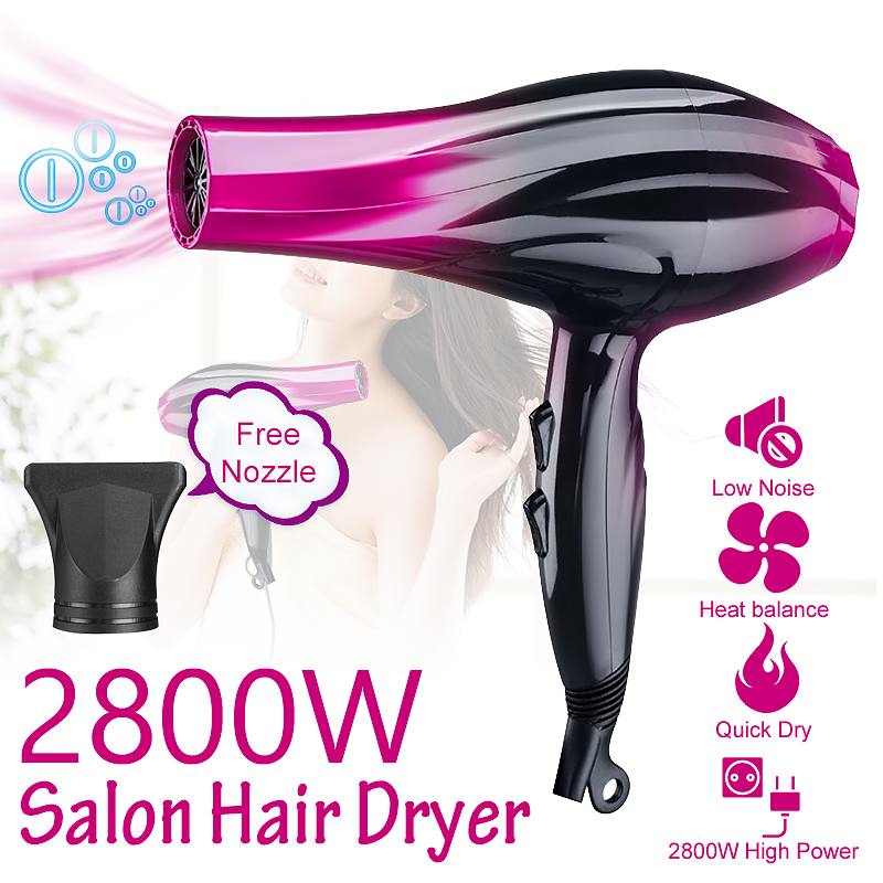 2800w 220v haardrogers met instelbare snelheid anion kapsalon en koude wind reis haardrogers 4 niveaus