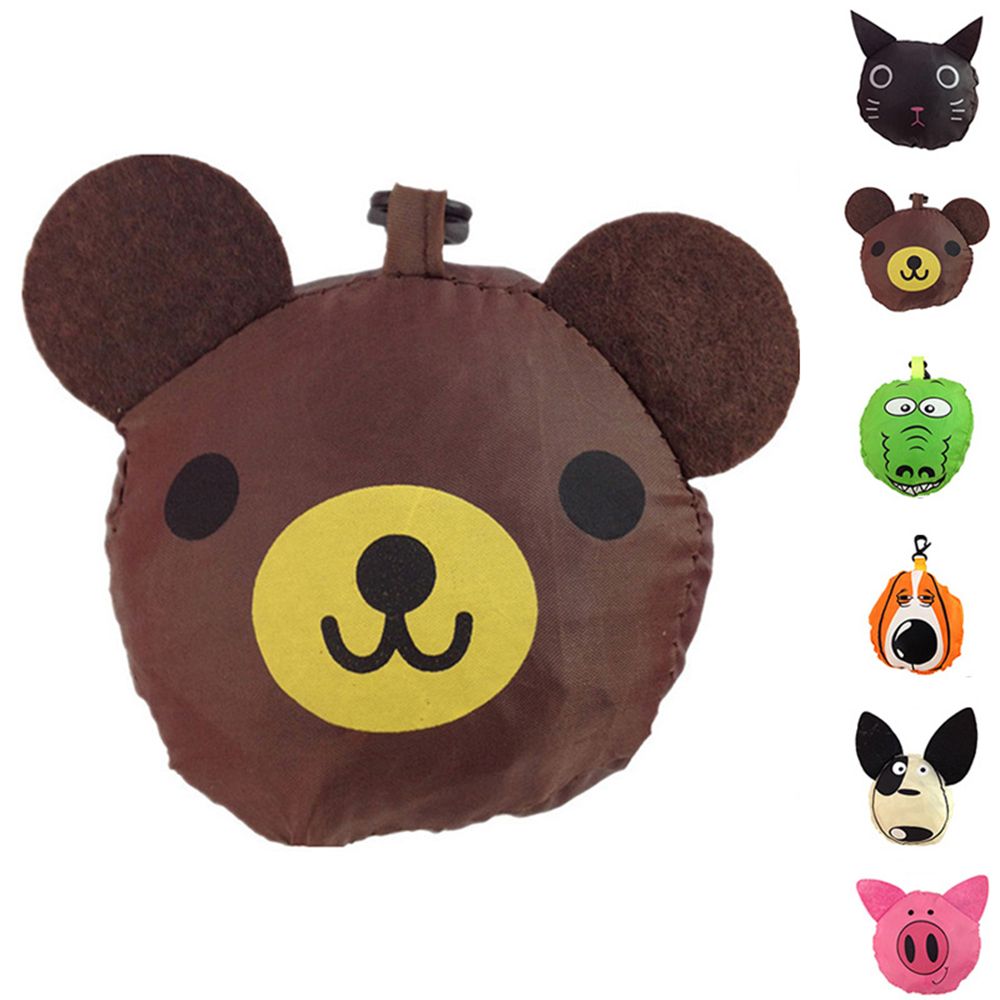 Travel Foldable Handbag Grocery Tote Storage Reusable Animal Shopping Bag