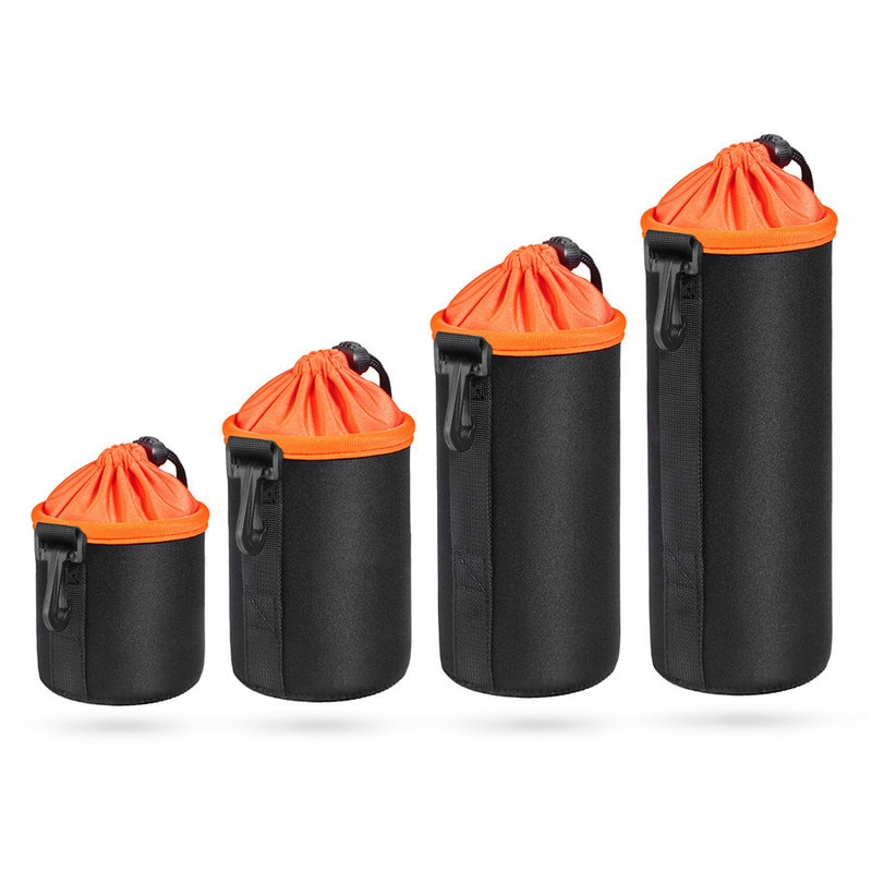 1PC Portable Neoprene Waterproof Soft Video Camera Lens Pouch Bag Case Full Size S M L XL