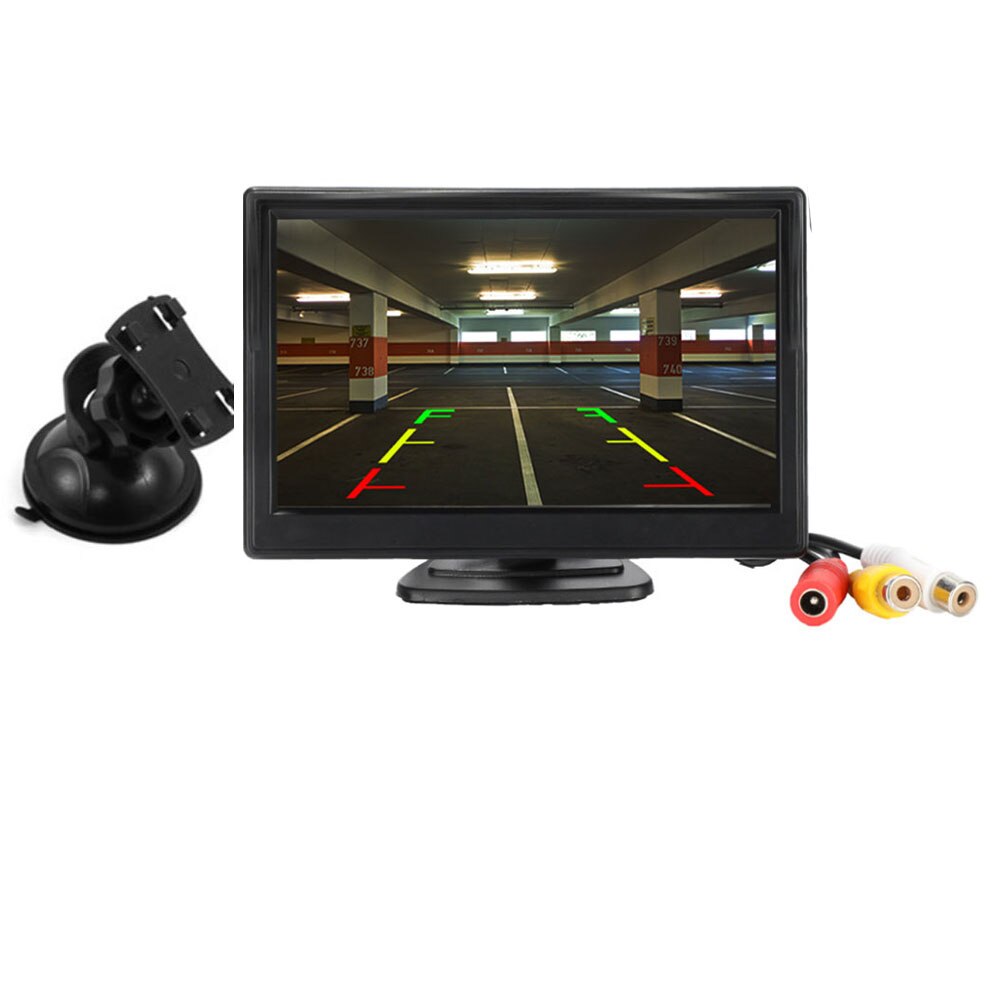 5 Inch Car Monitor TFT LCD 5" HD Digital 16:9 800*480 Screen 2 Way Video Input For Reverse Rear View Camera DVD VCD: Sucker bracket