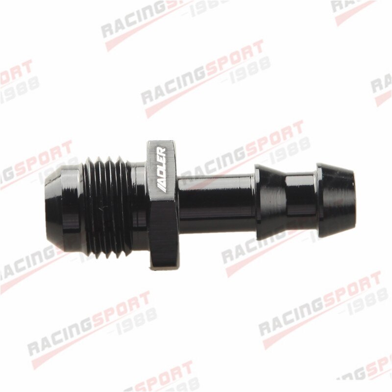 Een-6 Naar 8Mm Push Barb Slang Straight Fitting Adapter Stookolie Black