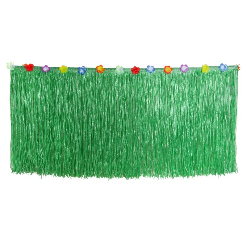 Nueva falda de paja hawaiana con flecos de rafia para decoración de para ceremonia de graduación o de disfraces de 276CM x 75CM