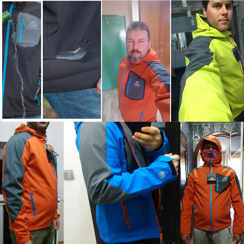 SAENSHING regenjacke herren softshell-jacke Männer Wasserdichte Jacke Wandern Vlies Regen Mantel Angeln Windjacke draussen Camping Wandern Weiche Hülse