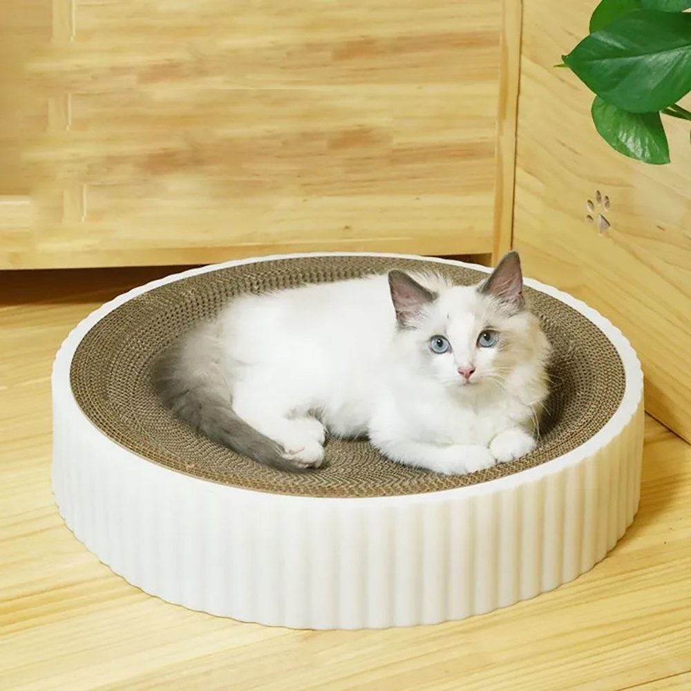 Populaire Komvormige Kattenbakvulling Krasbestendig Krasbestendig Slijtvaste Kat Krabben Pot Gegolfd Papier ronde Kat