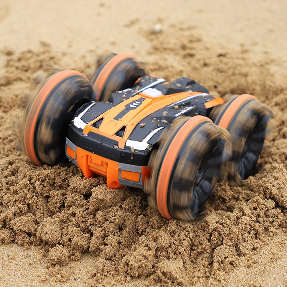 360 ruota 2 Lati Impermeabile di Guida Su Acqua E Terra Anfibio Elettrico Giocattoli per Bambini Rc auto Prodezza di Telecomando auto