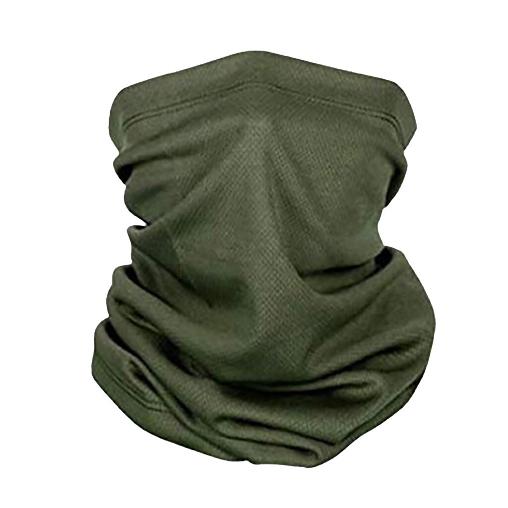 25#  multifunktionel udendørs sport magisk tørklæde halsvarmer rør vandreture cykling ansigt hoved wrap cover bandana balaclava pandebånd: Militærgrøn