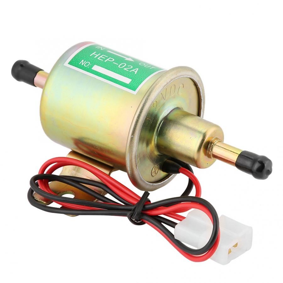 Hep -02a 12/24v lavtryk elektrisk brændstofpumpe benzin gas diesel pumpe med installationssæt brændstof benzin samling aluminium