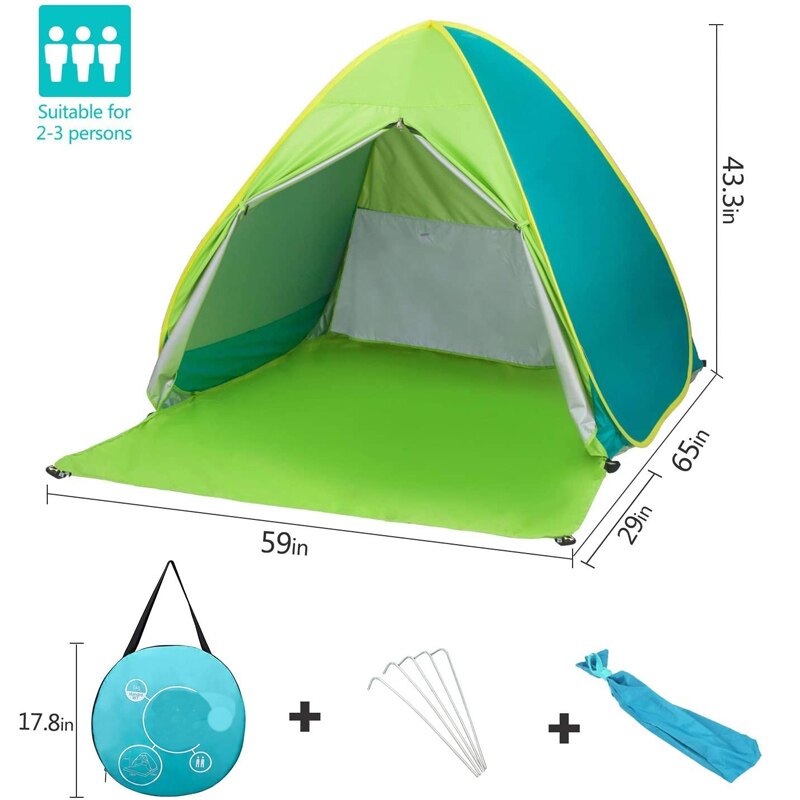 Ultralight Pieghevole Tenda Pop Up Automatico Aperto Tenda Della Spiaggia Famiglia Turistico Pesce Camping Tenda Da Sole tenda