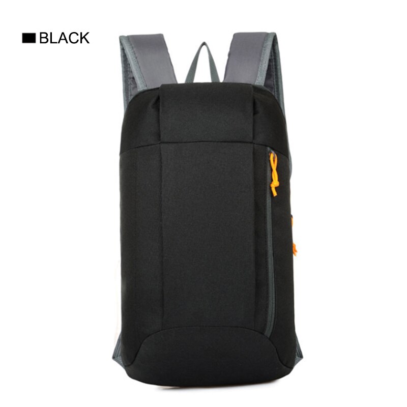 Men Women Outdoor Sport Travel Backpack Waterproof Light Day Pack Multi-Color Double Shoulder Bags Mochila: Black