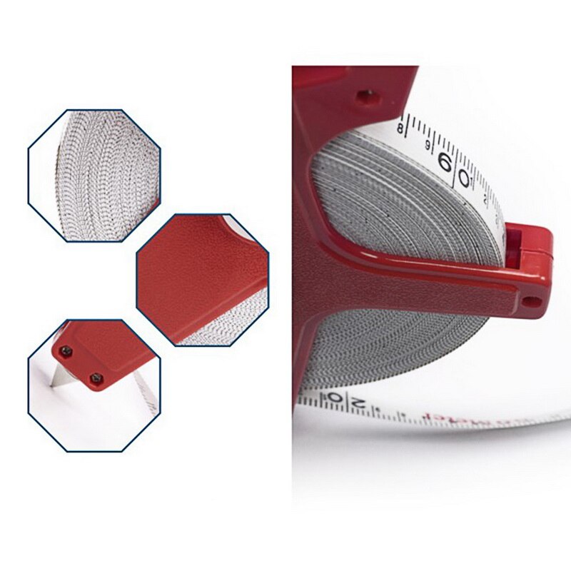 30M/100Ft 50M/165Ft Fiberglass Tape Measure Meter Open Fiberglass Tape Measure Inch Metric Scale Impact Measure Tools