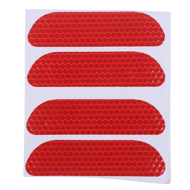 4Pcs Car Open Reflective Tape Reflective Strips Waterproof Car Warning Stickers Night Driving Safety Lighting Luminous Tapes: Red