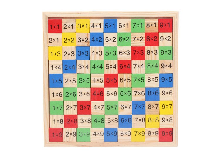 1 Pc Houten Digitale Board Vermenigvuldiging Tafel Educatief Math Speelgoed Domino Kids Voorschoolse Onderwijs Tellen Stapelen Board Zxh