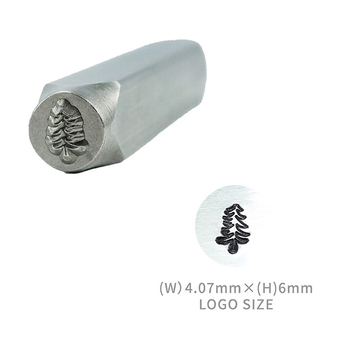 Gör-det-själv-symbol metallstans metallstämpelsats trädläderstämplar, läderlogotyptryckverktyg, smyckesstämpling 1/4 (6mm): Sm016