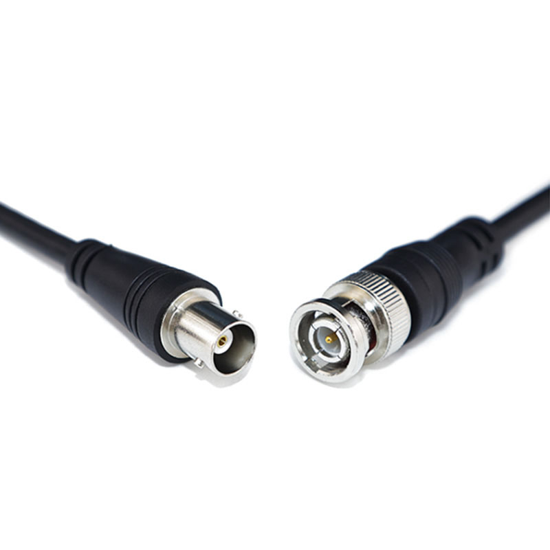 Cable BNC macho a macho hembra, adaptador de línea de vídeo, extensión de conector, Cable en espiral, cámara CCTV: Gris oscuro / 25 M