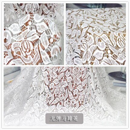 100cm * 140cm / Piece, White Embroidery Lace Cloth, Summer Dress Curtain, Wedding Dress Fabric, DIY Handmade Material: 11