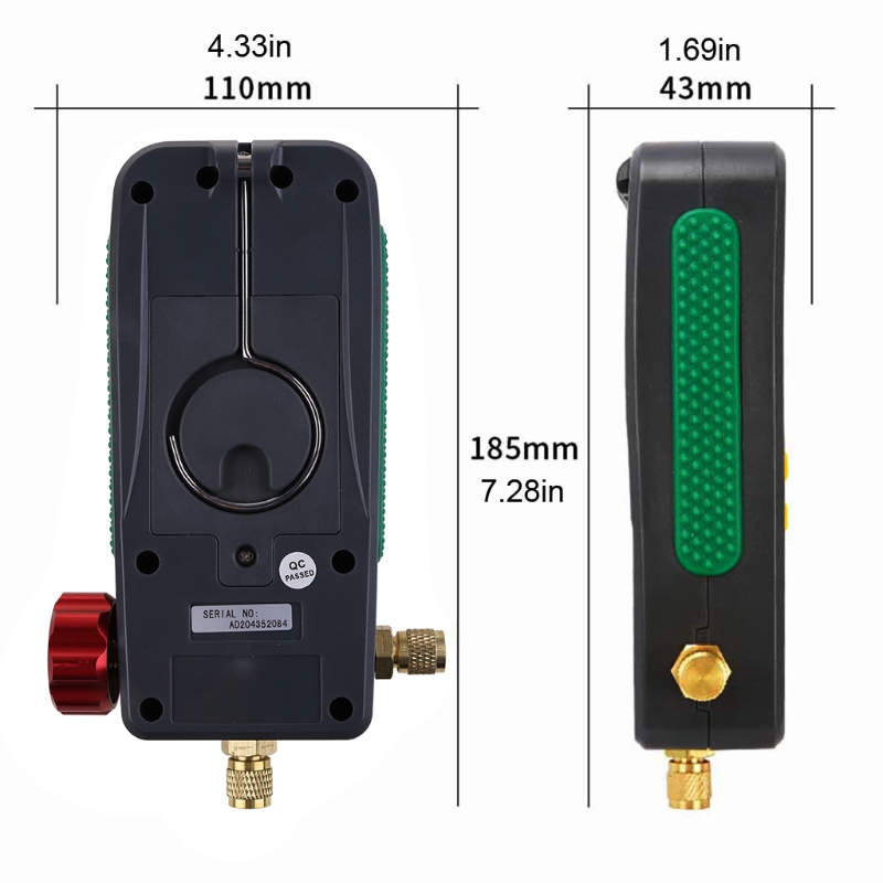 Diagnostic Manifold Gauge Set High-Precision Refrigeration Digital Manifold Gauge Set HVAC Pressure Gauge Kit for Test