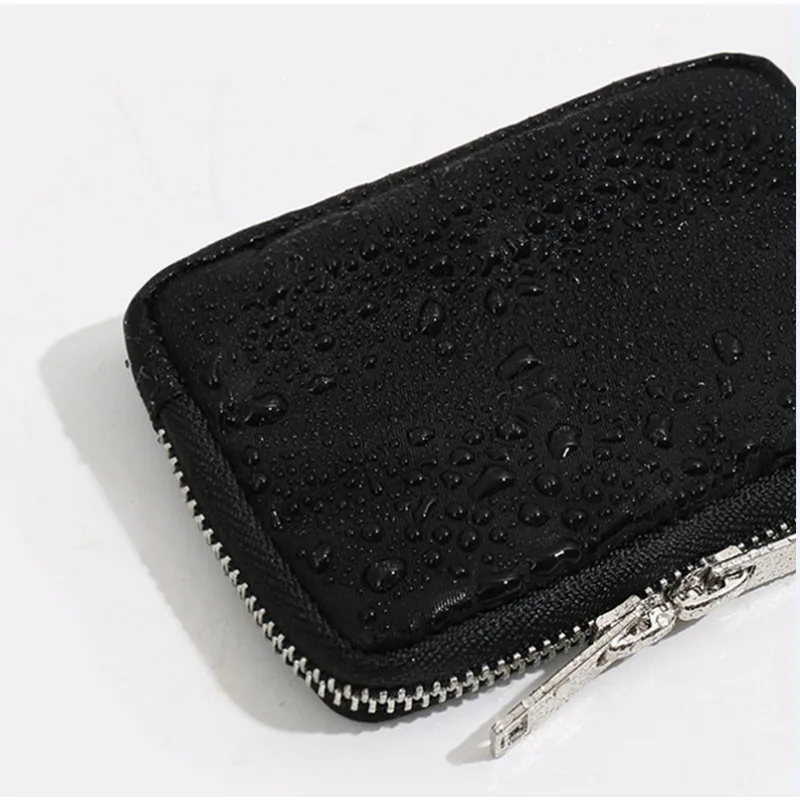 Carteira japonesa masculina, bolsa de armazenamento de fones de ouvido, porta cartão de crédito, para meninos e meninas, organizador de cartão bancário, bolsa de moedas com zíper