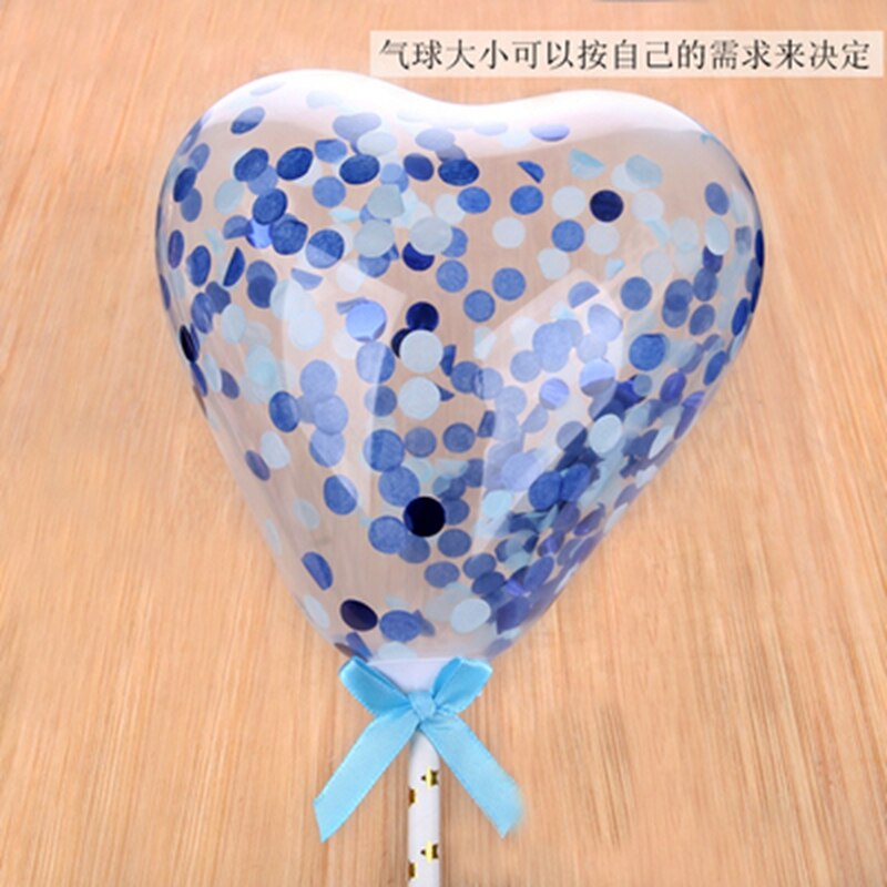 Confetti Balloon Cake Topper Happy Birthday Party Decor Kids Wedding Birthday Cake Decor Baby Shower Flamingo Party Fav: Dark Gray