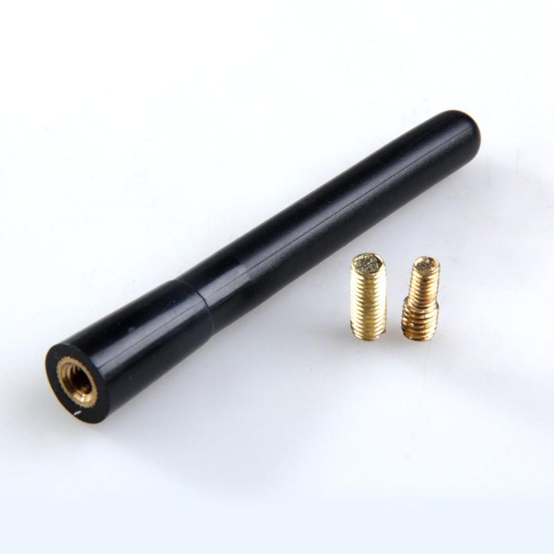 Rádio Do Carro Universal Antena Antenas 3.7 polegada Top Telhado Preto Curto Parafuso Extensão de Antena para Rádio Do Carro