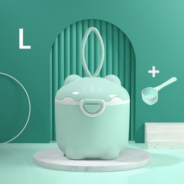 Melkpoeder Container Babyvoeding Opslag Snack Doos Draagbare Opslag Voor Baby Formule Melk Opslag Mix Container Baby Melk doos: L green pig