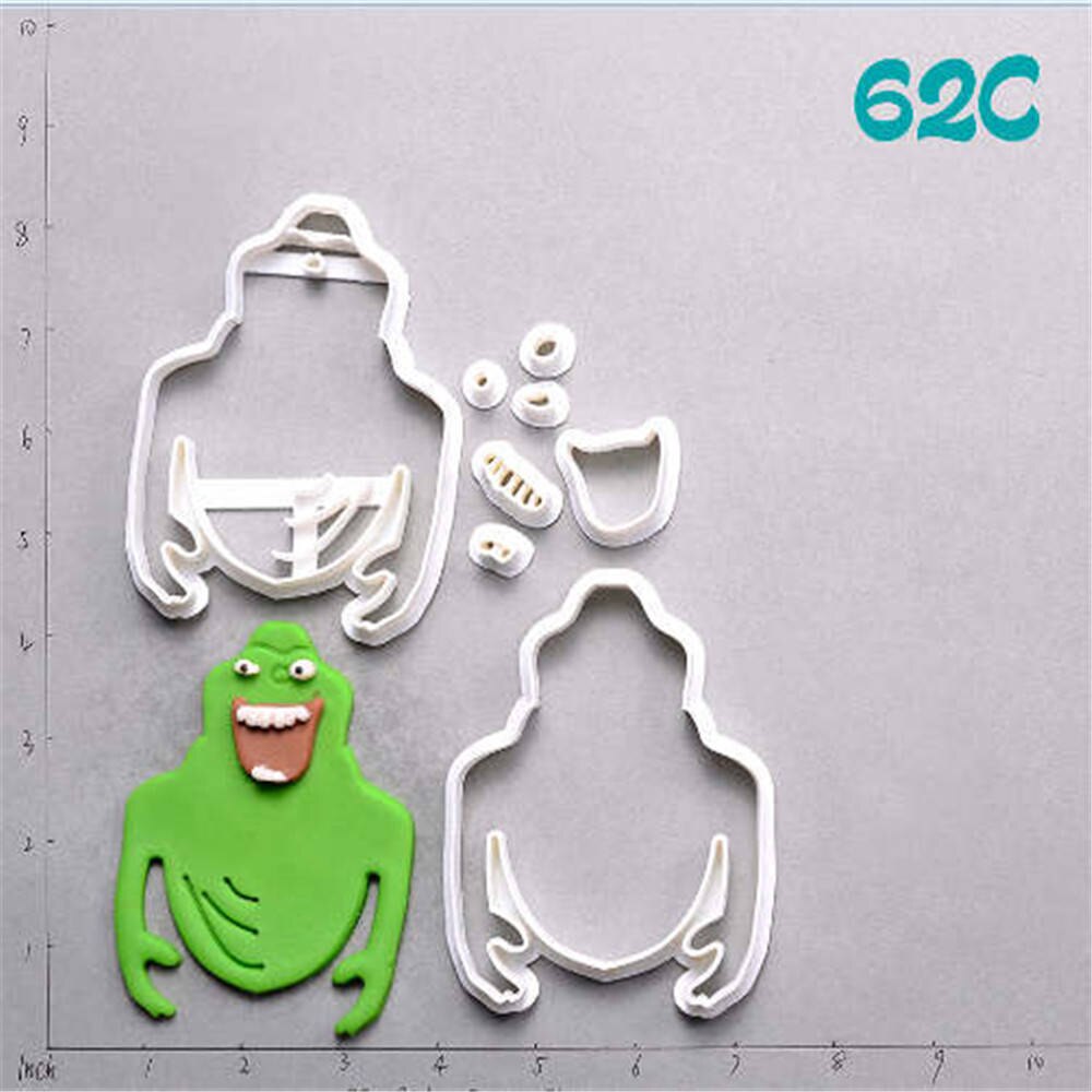 Ghostbusters Plastic Cake Cutter Set Custom Made 3D Printed Fondant Cupcake Top Cookie Cutter Cortadores De Fondant