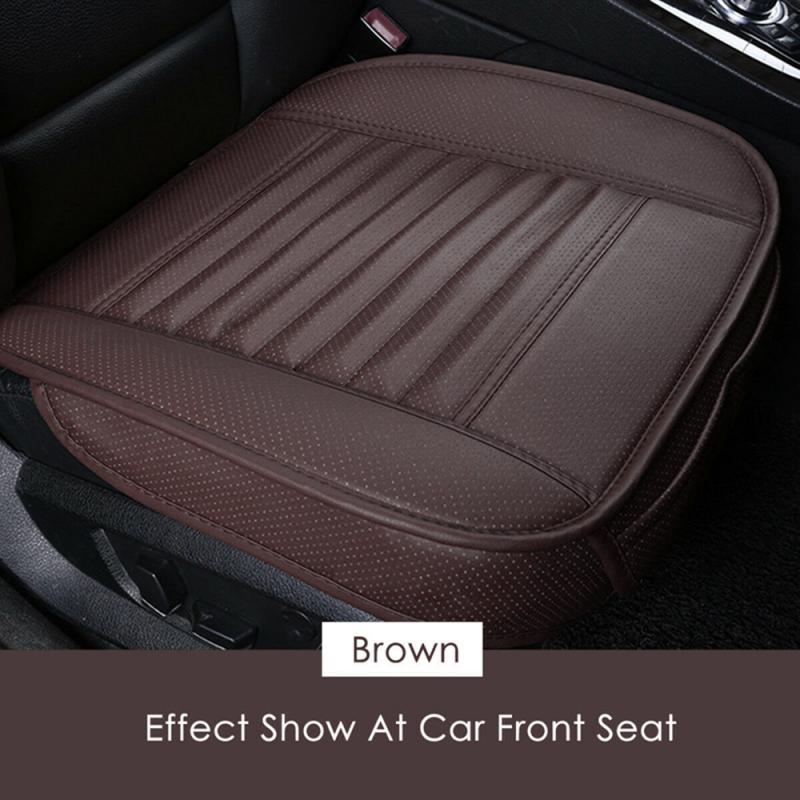 1pc universele, antislip, comfortabele autostoelbeschermers van katoen en leer, autostoelhoezen, auto-interieuraccessoires: Bruin