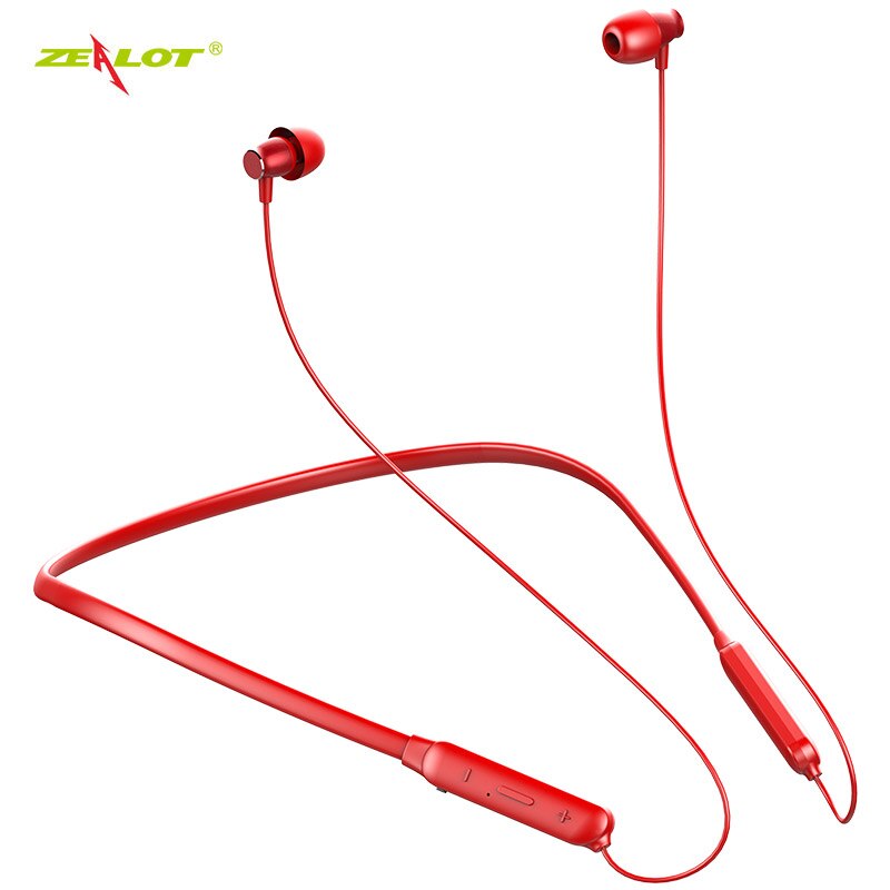 Ijveraar H15 Sport Bluetooth nekband Koptelefoon draadloze Stereo IPX5 Transpiratie bluetooth Headset voor Telefoons aptx Hoofdtelefoon: Red