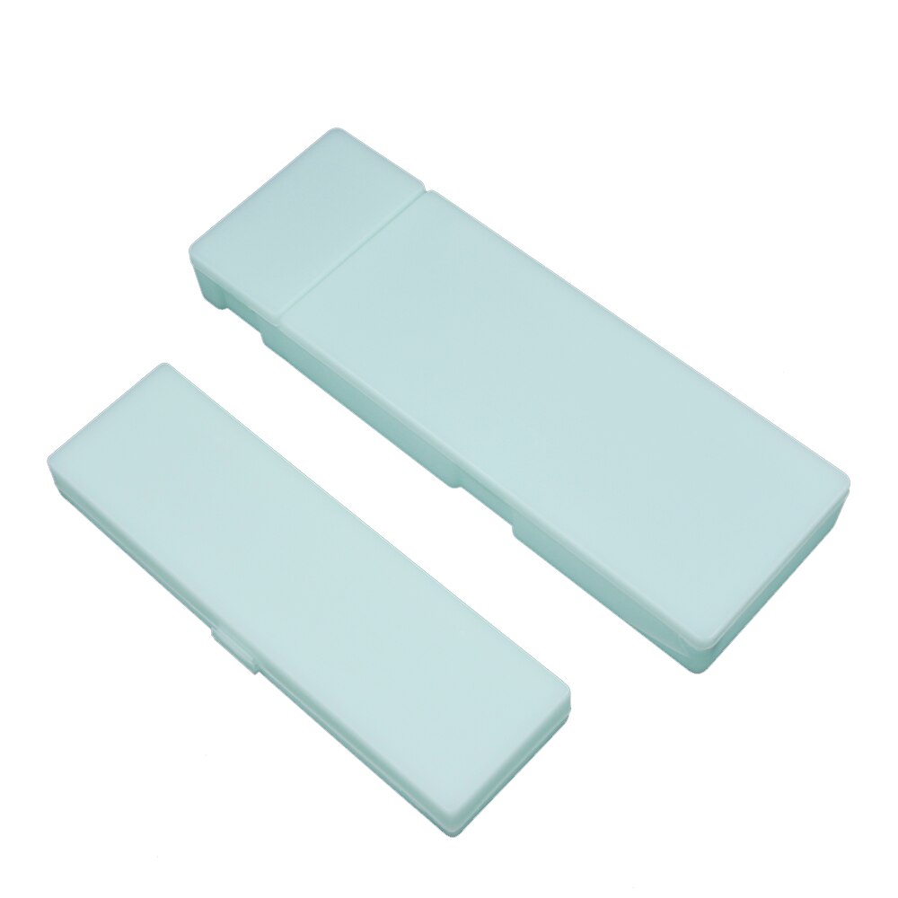 Prosty przezroczysty piórnik piórnik plastikowy pojemnik robić przevhowywania skrzynka nauka papiernicze artykuły biurowe: S zielony