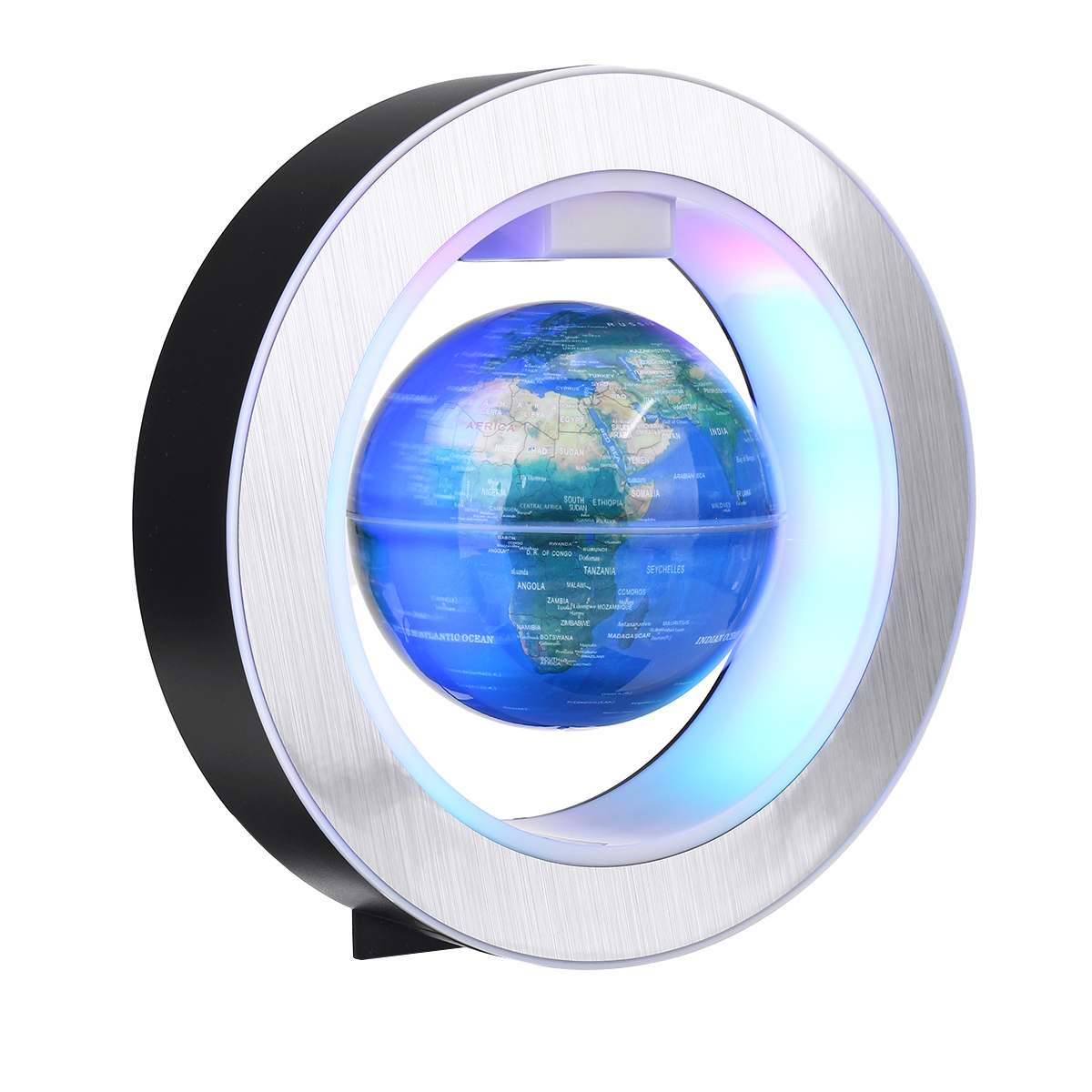 Globe électronique flottant en lévitation magnétique, carte du monde, lumière LED Terrestre, jouets d'apprentissage pour enfants, décoration de bureau