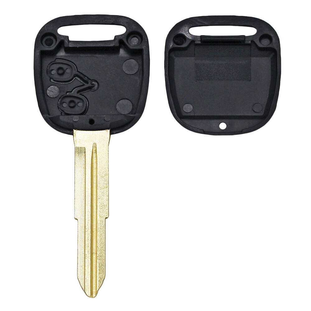 2 knapper udskiftning fjernbetjening nøgleskal fob smart bilnøglehusdæksel med ubeskåret klinge til daihatsu til toyota