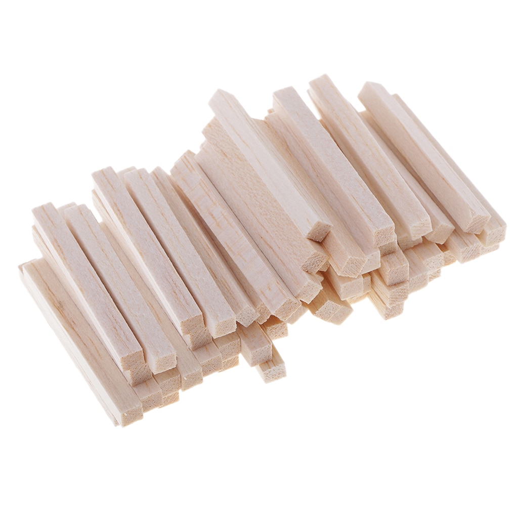 Balsatræsblokke diy modellering håndværk træbearbejdningsmaterialer 60 stk 5 x 5 x 50mm