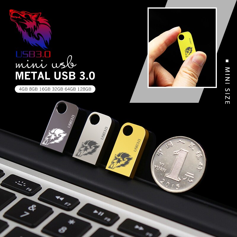 Mini Usb 3.0 Flash Drive 128Gb 64Gb 32Gb High Speed 16Gb 8Gb 4Gb Geheugen flash USB3.0 Stok Kleine U Disk